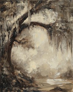 Quercia meridionale nella nebbia