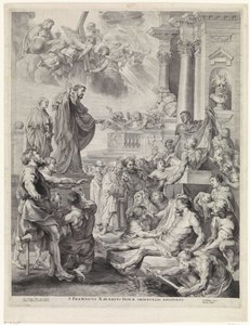 San Francesco Saverio resuscita un morto
S. Franciscus Xavierius Indiae orientalis Apostolus (titolo sull
