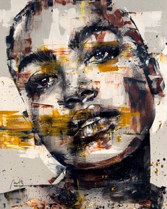 Infatuazione, 2023 (acrilico e olio su tela rovesciata) da Mario Henrique