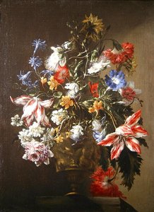 Natura morta di fiori in un vaso da Mario dei  Fiori