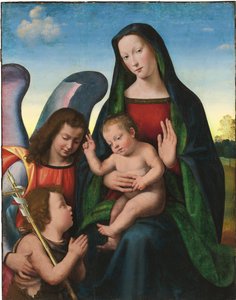 La Madonna col Bambino con il giovane San Giovanni Battista e un angelo da Mariotto Albertinelli