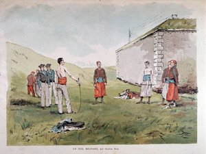 Un duello militare - acquerello di Marius Roy, Museo Carnavalet da Marius Roy