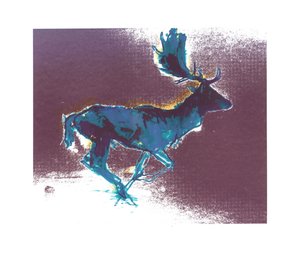 Cervo in calore (ombra blu-gialla), 2015 da Mark Adlington