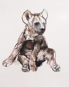 Cucciolo di iena (seduto)