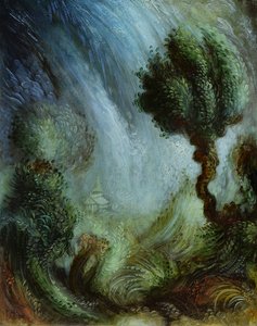 Tranquilla agitazione, 2022 (olio su pannello)