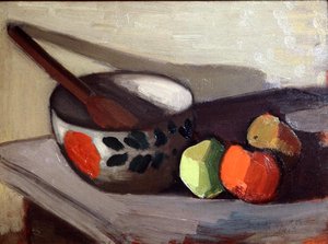 Ciotola, Cucchiaio e Mele da Mark Gertler