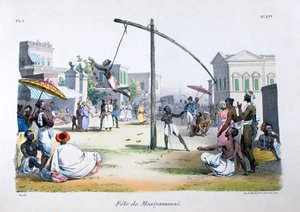 Festival di Mariyamma, o Mariyammai, divinità indù, 1828