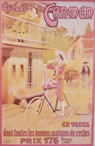 Poster pubblicitario per biciclette Carmen, fine XIX-inizio XX secolo da Marodon