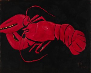 Hummer auf schwarzem Hintergrund da Marsden Hartley