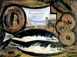 La Casa dei Pesci, New England, 1934 da Marsden Hartley