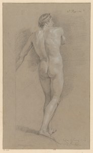 Nudo maschile in piedi, visto di schiena (2° premio 1766) da Marten Houtman