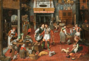 Interno di cucina da Marten van Cleve the Elder