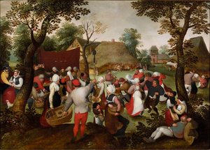 Il matrimonio contadino da Marten van Cleve the Elder