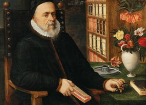 Ritratto di uno studioso Carolus Clusius 1526-1609 da Marten van Valckenborch