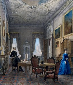 Interno veneziano, acquerello di Don Martin (attivo nel 1896), Italia da Martin Don