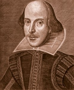Ritratto di Shakespeare, 1623 da Martin Droeshout