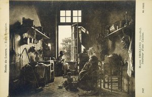 Interno di una cucina, inizio XX secolo (cartolina)