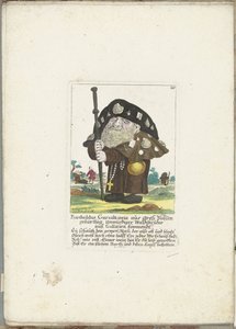 Il nano Bartholdus Gursalkawiz come pellegrino di Compostela, ca. 1710
