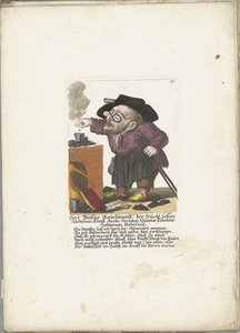 Il nano Blasius Rauchmantl come alchimista, ca. 1710