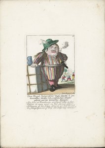 Il nano Dan Hagel come un mozzo olandese, ca. 1710 da Martin Engelbrecht (attributed to)