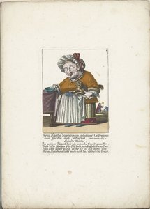 La nana Frau Agatha Zipperlingin con cagnolino, ca. 1710