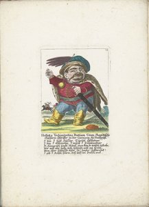 Il nano Holloka Tschimitschko Buttiam Uran come ussaro, ca. 1710 da Martin Engelbrecht (attributed to)