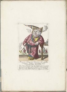 Il nano Piperouk come direttore di una compagnia di tabacco, ca. 1710