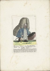 Il nano Robert von Parukenfeldt, ca. 1710 da Martin Engelbrecht (attributed to)