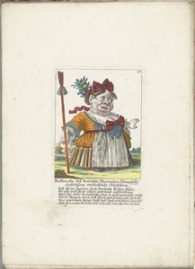La nana Ruffanella come pastorella, ca. 1710 (serie: Il Callotto resurcitato o Nuovo gabinetto dei nani)