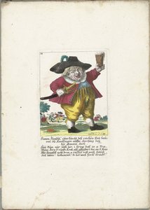 Il nano Simon Flenschl, ca. 1710 da Martin Engelbrecht (attributed to)
