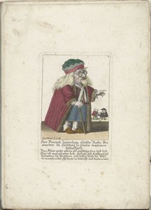Il nano Vincentz Zipperling in una pelliccia, ca. 1710