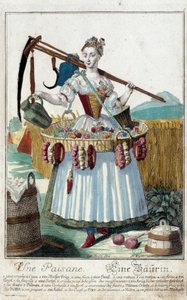 Una contadina (incisione di Martin Engelbrecht in 