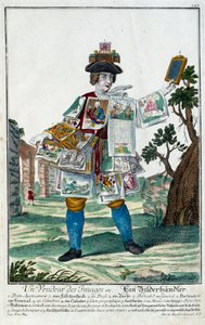 Mestiere: Un venditore di immagini (incisione di Martin Engelbrecht in 