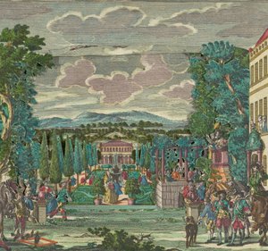Teatro di Carta o Diorama di una Villa e Giardino all