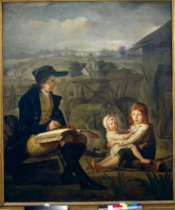 Werther disegna bambini, illustrazione del romanzo I dolori del giovane Werther
