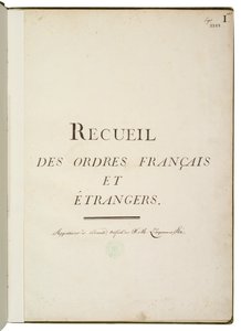 Recueil des ordres français et étrangers da Martin Guillaume Biennais
