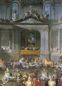 Una cavalcata nella scuola di equitazione invernale di Vienna per celebrare la sconfitta dell