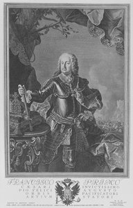 Francesco I, Imperatore del Sacro Romano Impero, inciso da Philipp Andreas Kilian da Martin II Mytens or Meytens