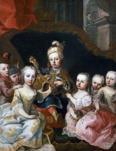 Ritratto di Giuseppe II da bambino con i suoi fratelli