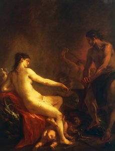 Venere e Cupido nella Fucina di Vulcano da Martin Johann Schmidt