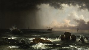Scena costiera con nave che affonda, 1863