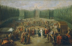 Posa della prima pietra del Tempio della Concordia a Laxenburg da Martin Knoller