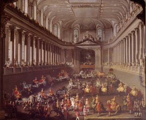 Carosello della scuola spagnola di Vienna per celebrare la sconfitta francese a Praga nel 1763, Maria Teresa d