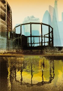 Torre del gas di Broadway, 2013 (serigrafia)