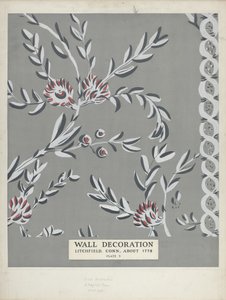Muro decorato, ca. 1938
