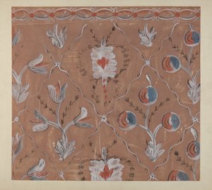 Dettaglio di parete dipinta a mano, c. 1939