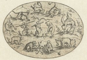 Ovale con quattordici animali da Martin Pleginck