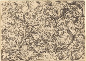 Ornamento con Vite di Luppolo da Martin Schongauer