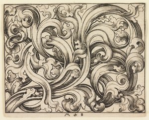 Querfüllung auf hellem Grund (Ornamento orizzontale)