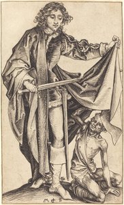 San Martino che Divide il Suo Mantello da Martin Schongauer